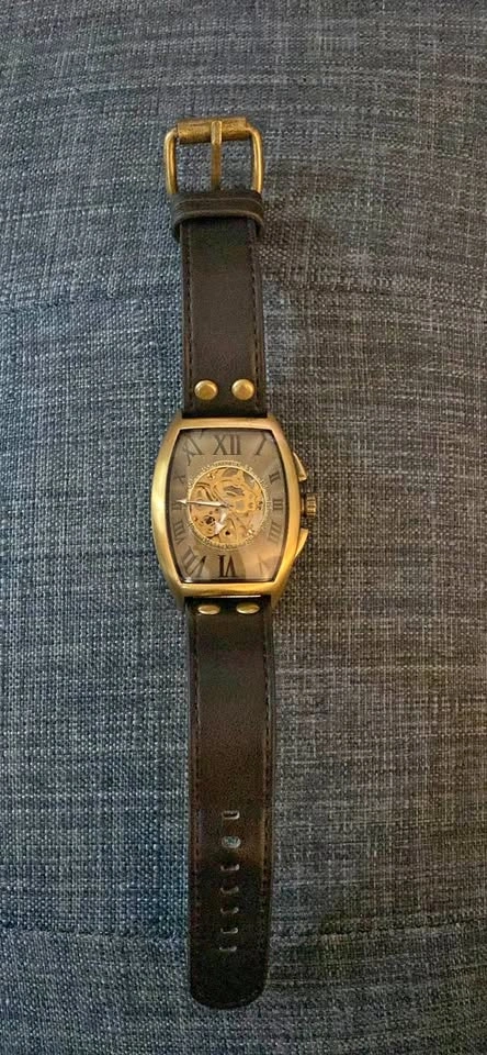 Shenhua Men Automatic Mechanical Watch Transparent Skeleton Dial