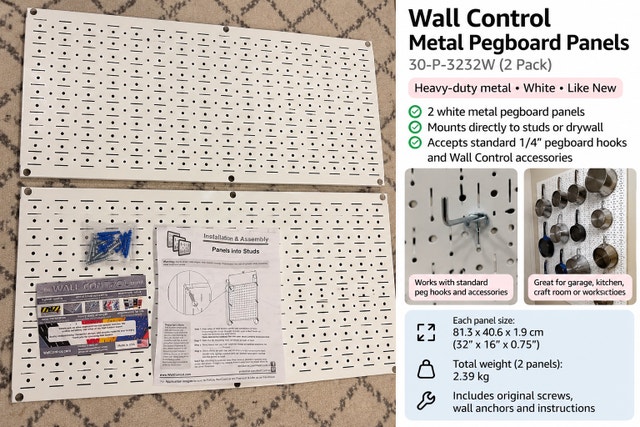 Wall Control Metal Pegboard Panels - Wall Control brand