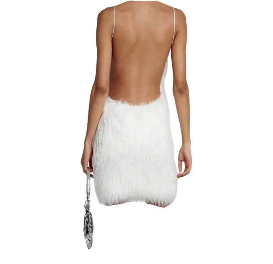 Coperni iconic fur dress