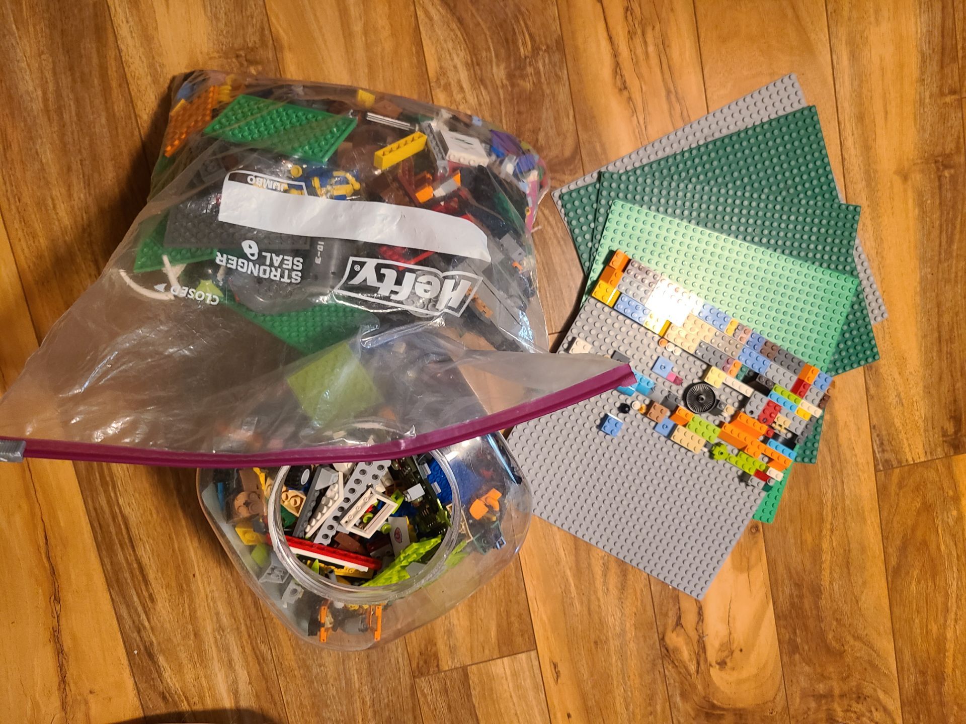 Assorted LEGO building bricks and 10" baseplates - photo 2