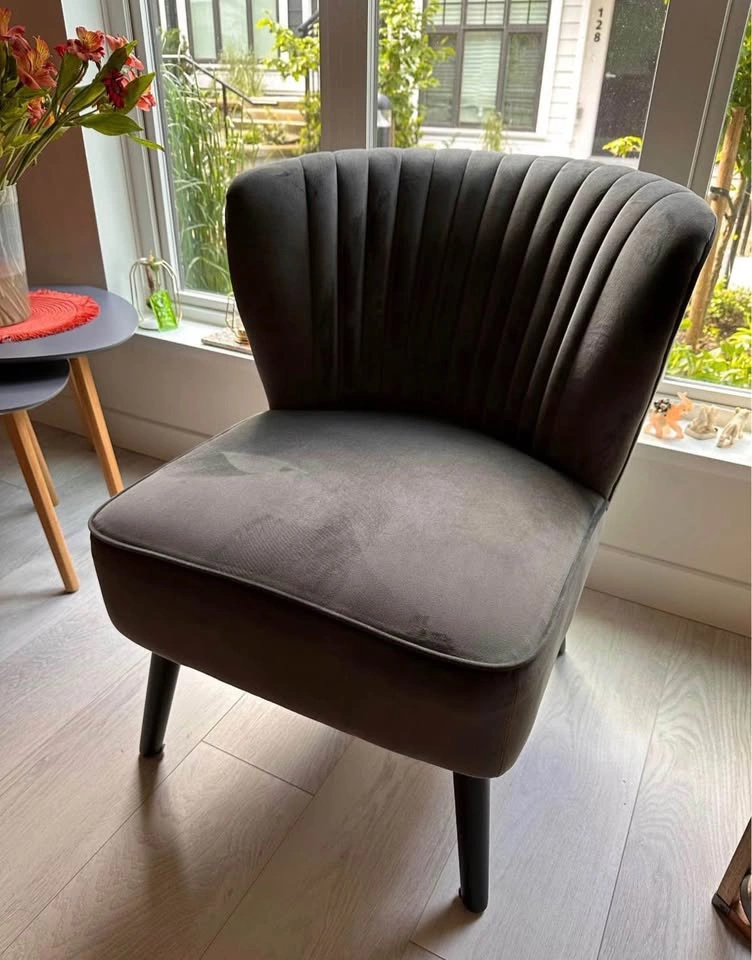 Structube TILIO Velvet Accent Chair – Grey - photo 3