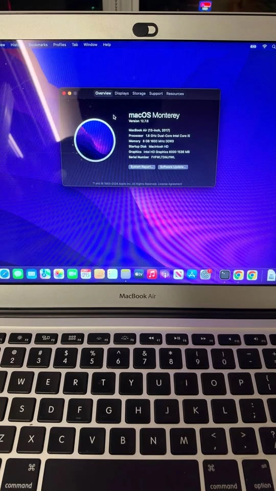2017 Apple MacBook Air 13-inch 1.8GHz i5 8GB RAM 256 GB SSD - photo 4