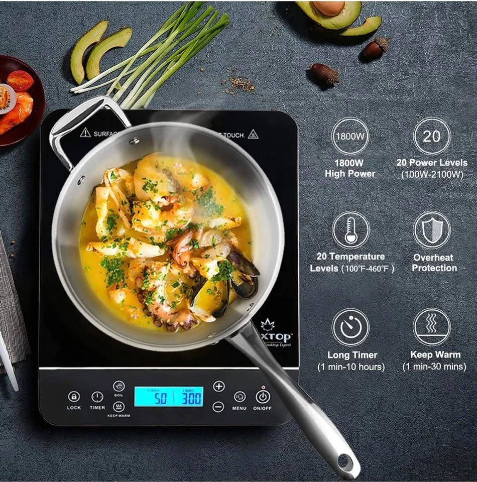 Duxtop Portable Induction Cooktop, Countertop Burner 1800W - photo 4