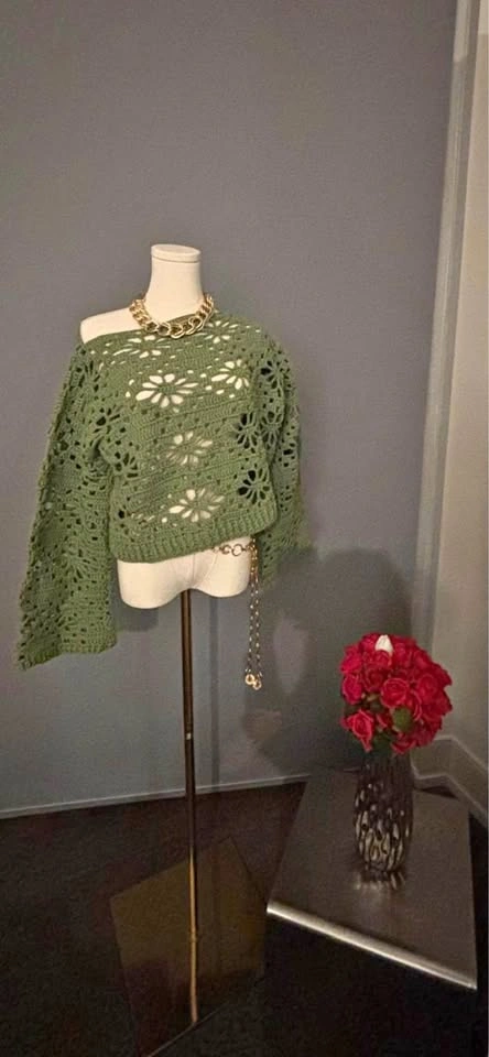 Handmade Crochet Cotton Sweater