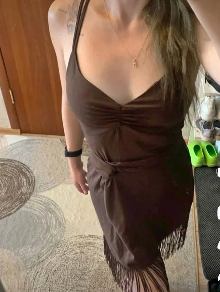 Cocktail dress with fringe size XL