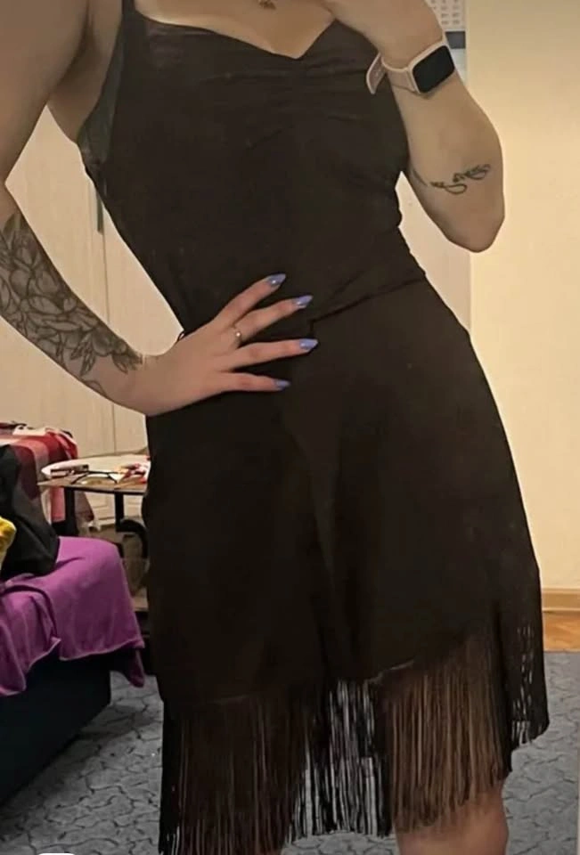 Cocktail dress with fringe size XL - photo 2
