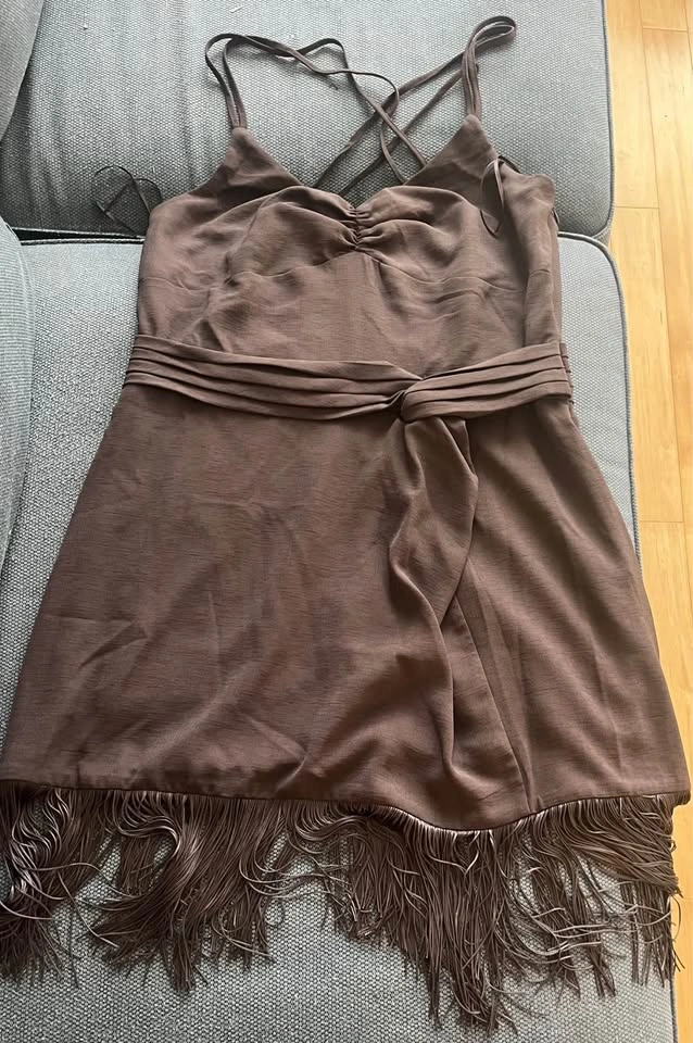 Cocktail dress with fringe size XL - photo 5