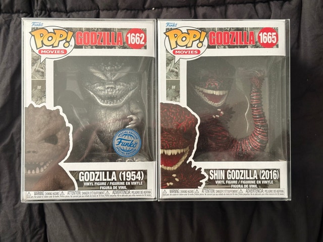 Funko POP! Godzilla 1662 and Shin Godzilla 1665 Vinyl Figures