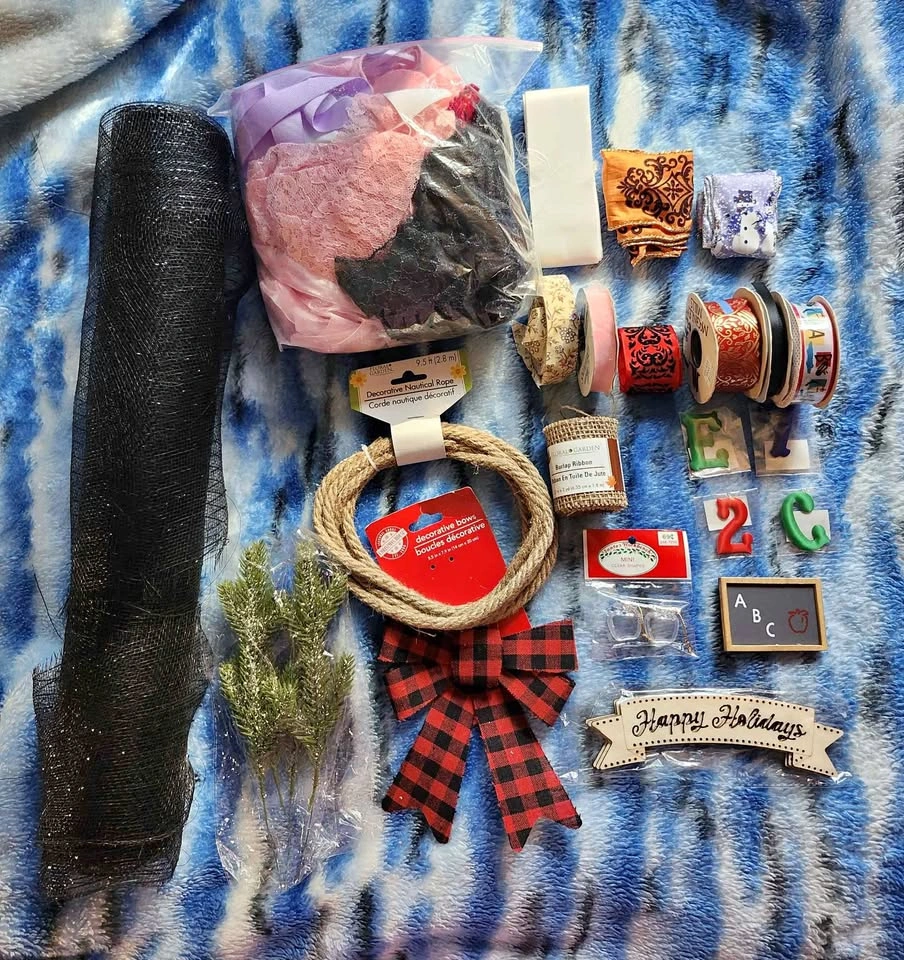 Assorted Crafting and Holiday Decor Supplies