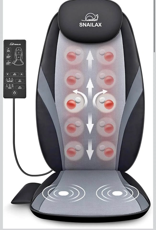 New Shiatsu Back Massager with Heat, Massage Chair Pad