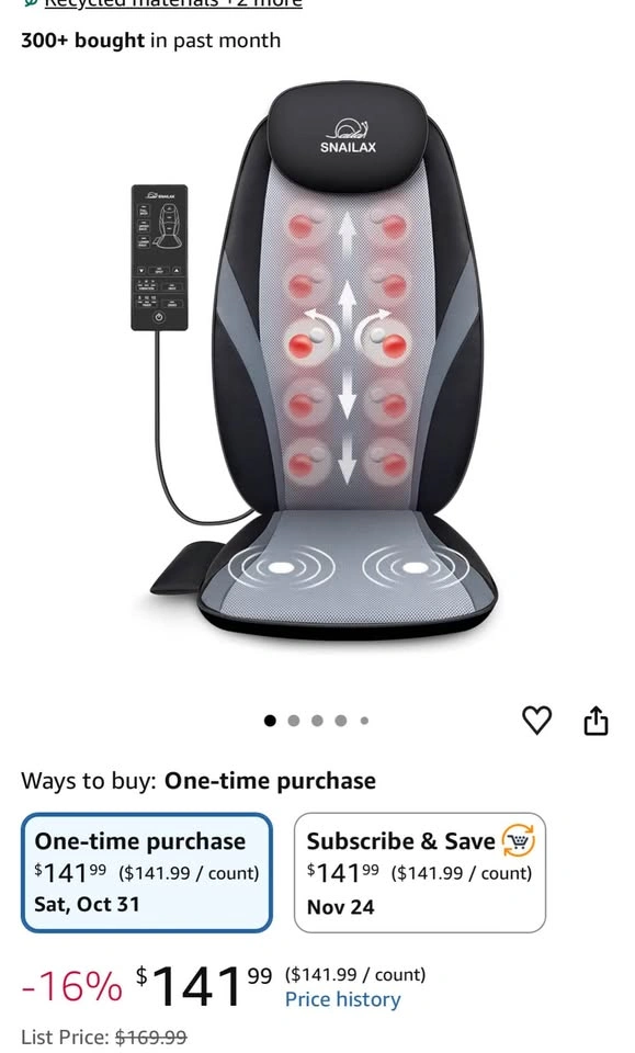 New Shiatsu Back Massager with Heat, Massage Chair Pad - photo 4