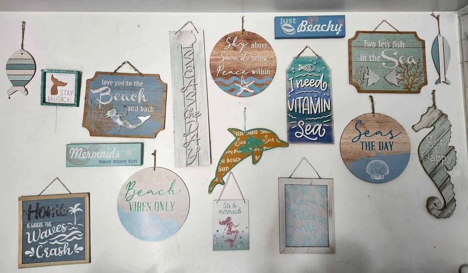 15-Piece Coastal and Beach Themed Wall Decor Set