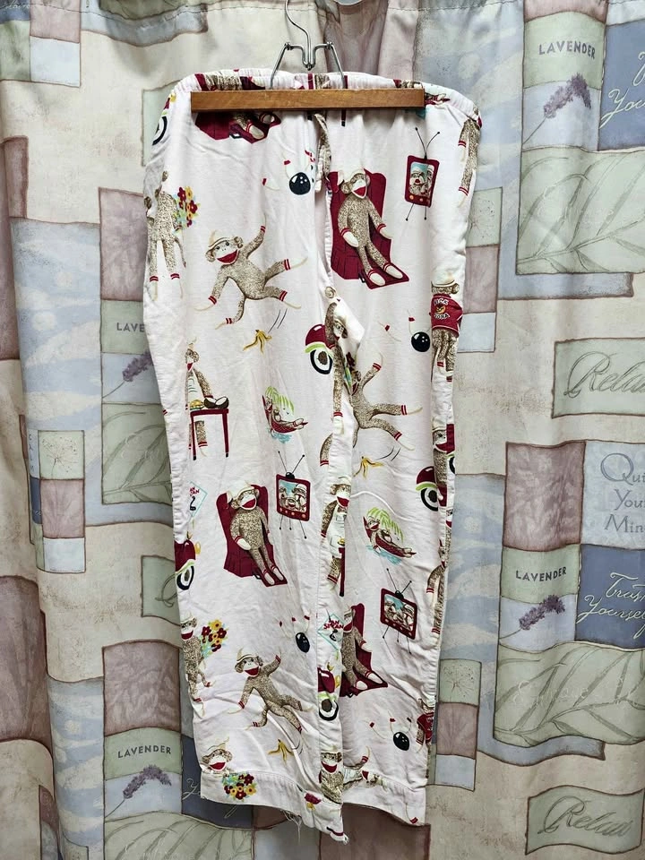 🐵👖Nick & Nora Sock Monkey Pajama Pants