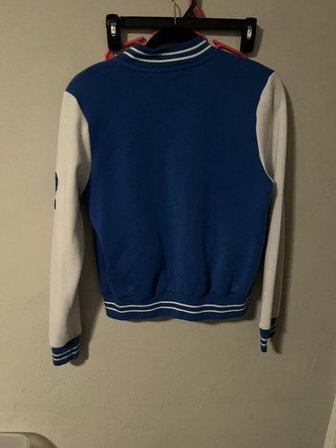 New Look Blue/White Colorblock Varsity Jacket Women's S - photo 2