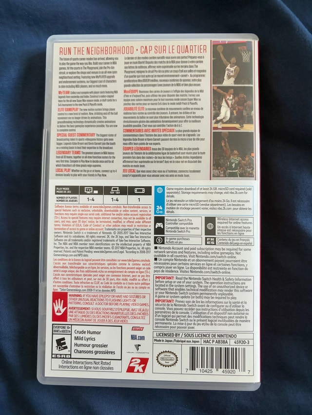 NBA 2K18 NINTENDO SWITCH VIDEOGAME - photo 2