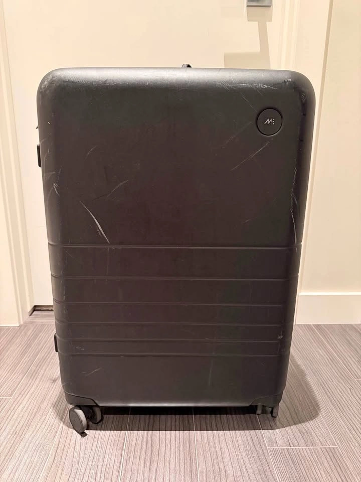 Monos Check-In Medium Hard Shell Luggage, Black
