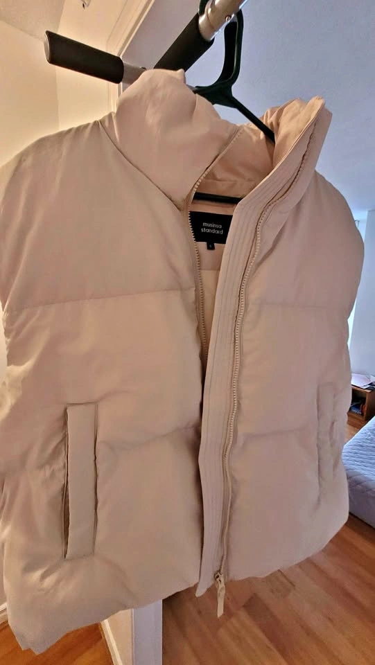 Musinsa Standard Puffer Padding Vest (Light Beige, Size S)