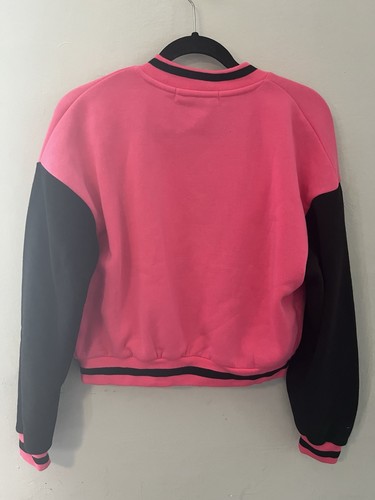 Concept by rosee Pink/Black Varsity Jacket M Snap Front Pockets - photo 4