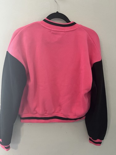Concept by rosee Pink/Black Varsity Jacket M Snap Front Pockets - photo 5