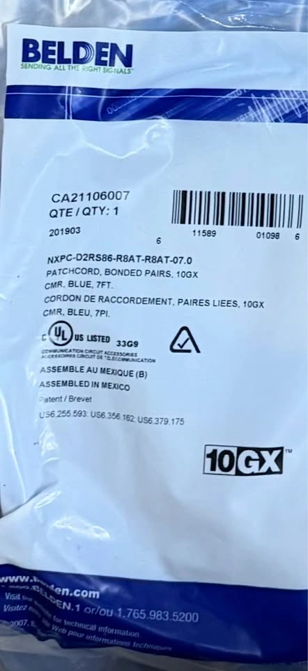 BRAND NEW BELDEN CAT 6A ETHERNET NETWORK CABLES - photo 4