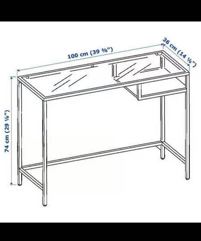 Mcm style ikea glass table - photo 2