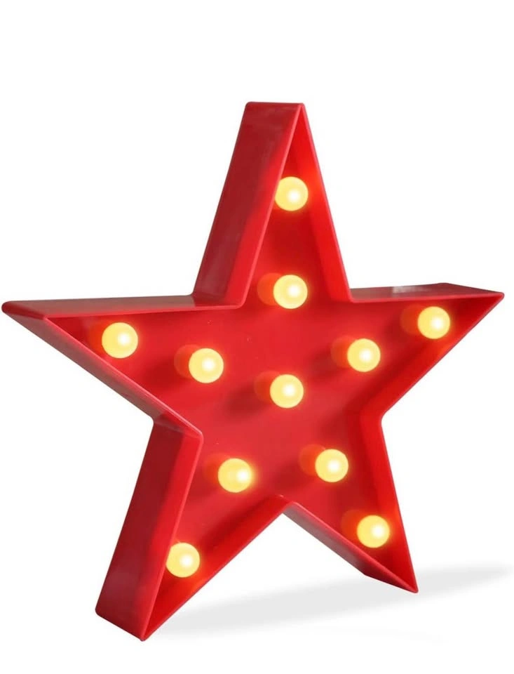 Led lamp Letter L & J and Star sign battery operated - photo 3