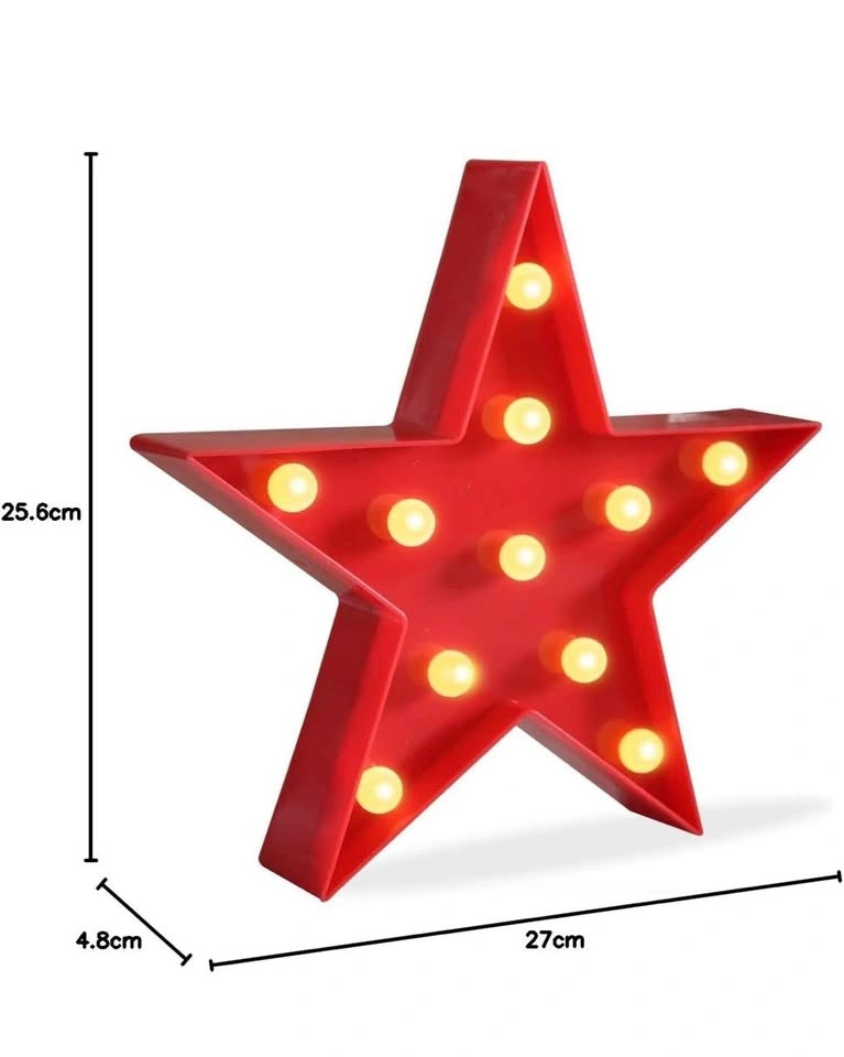Led lamp Letter L & J and Star sign battery operated - photo 4