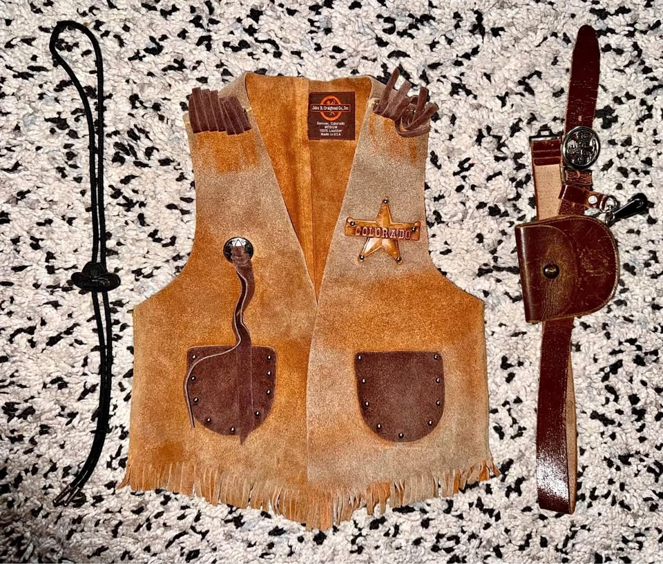Kids Cowboy/cowgirl costume genuine leather by Craighead & Co. - photo 5