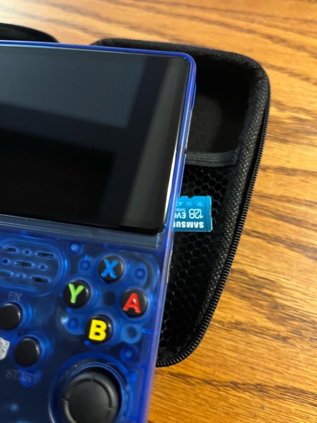 r36s with Samsung SD card and protective case - photo 3