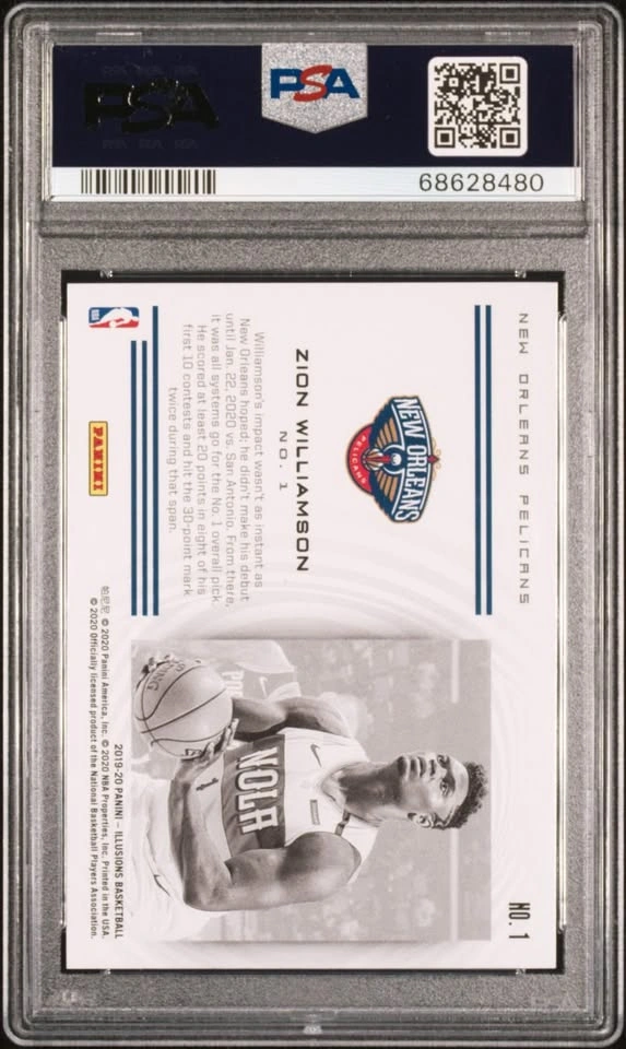 2019 Panini Illusions Zion Williamson Instant Impact Rookie RC P - photo 2