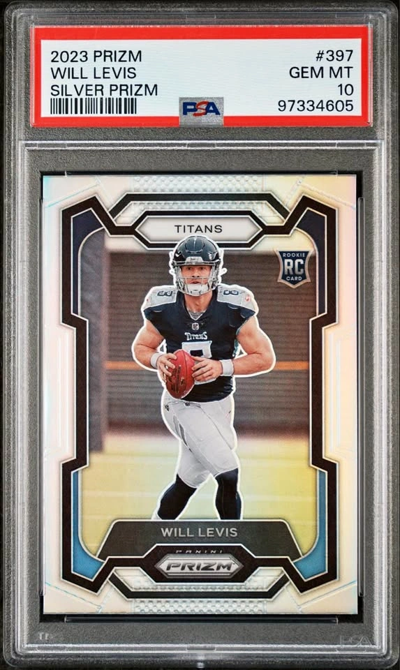 Will Levis 2023 Panini Prizm Silver Prizm Rookie RC PSA 10 #397