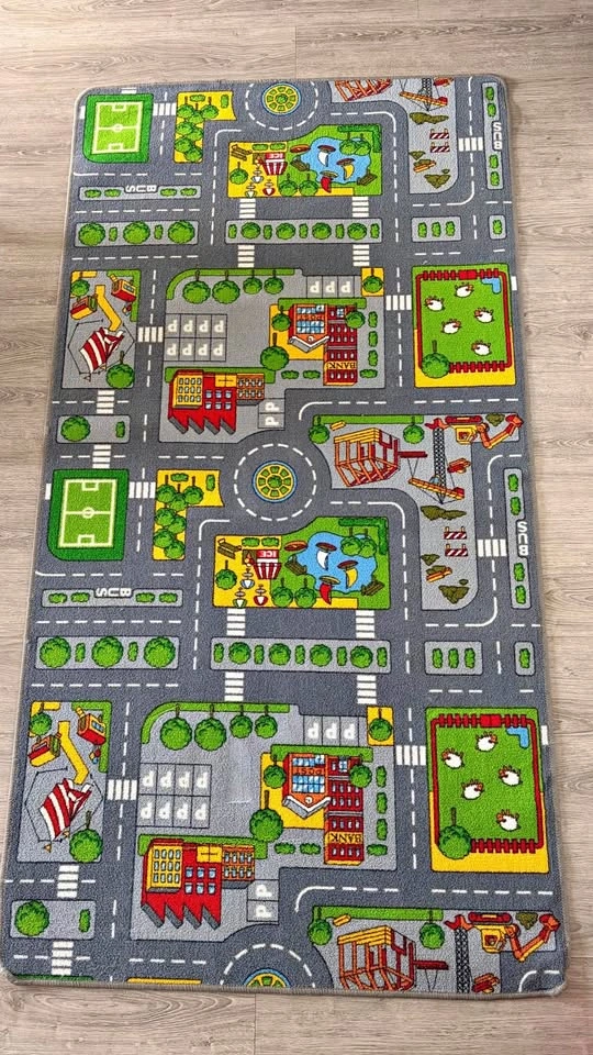 Children's City Road Map Play Rug