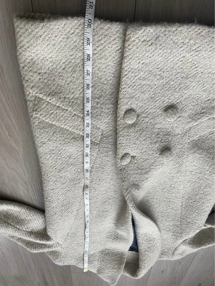 Sézane Jagger Coat, XS/FR 36, cream with black specks - photo 5