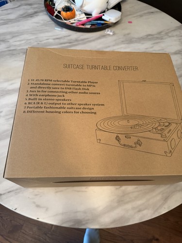 Fektik Vinyl Record Player 3 speed With Speaker - Bluetooth - photo 2