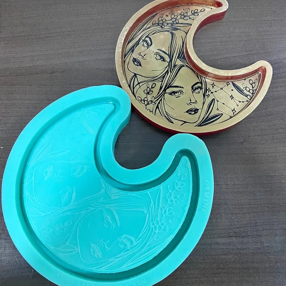 Resin Silicone Mold - Zodiac Sign Gemini thumbnail