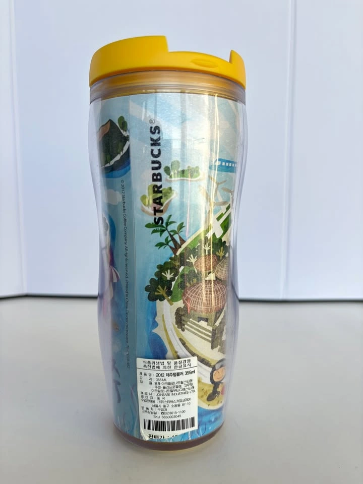 NEW Starbucks Korea Jeju Tumbler 355ml 2012 Yellow Lid - photo 2
