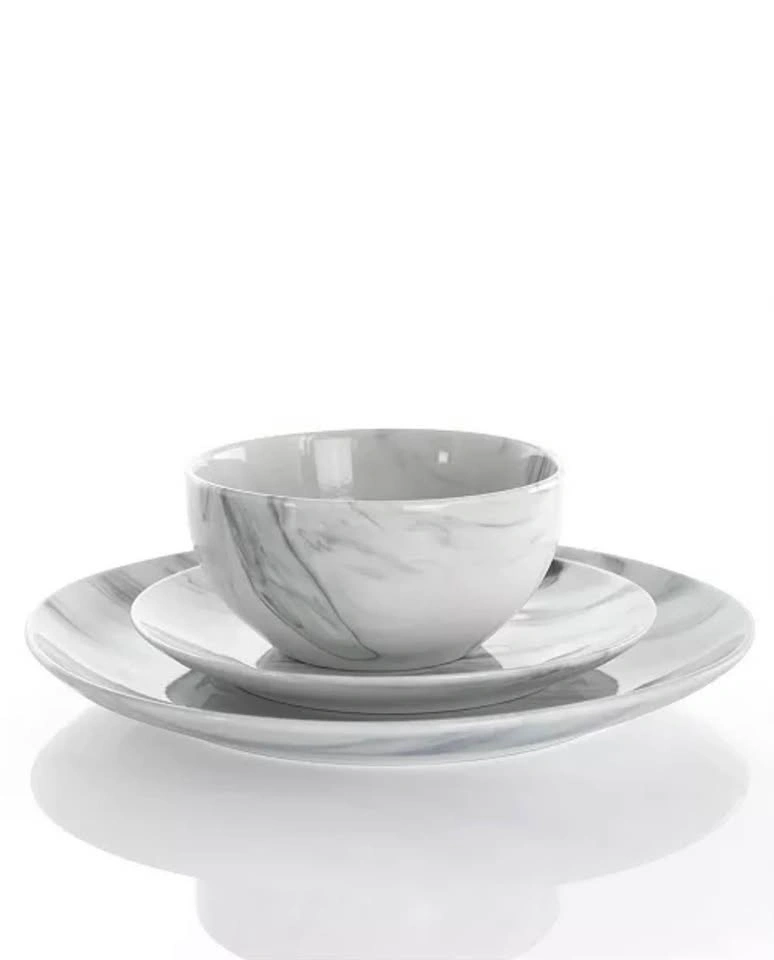 Elama Fine Marble 16-Piece Dinnerware Set – Service for 4 – NEW - photo 2