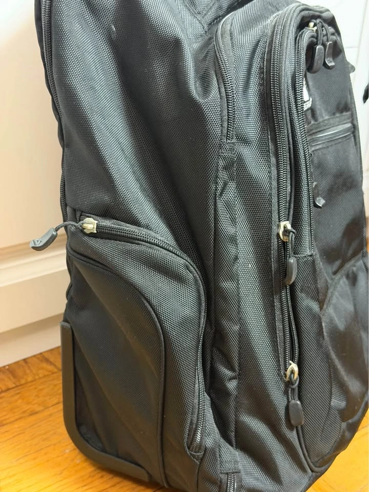 High Sierra Rolling Backpack Wheeled Laptop Travel Bag Black - photo 3