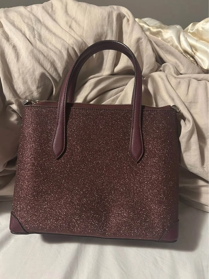 Kate Spade New York Burgundy Glitter Satchel - photo 2