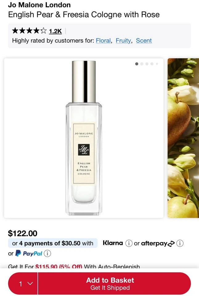 🍐 Jo Malone English Pear & Freesia Cologne – 30ml no box - photo 4
