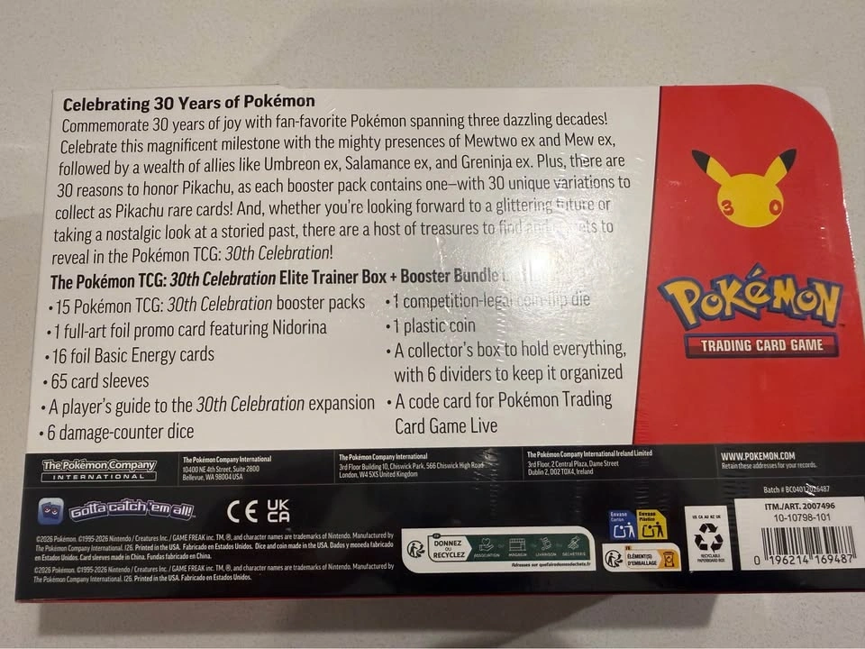 2026 Pokémon Mega Evolution 30th Celebration ETB & Bundle - photo 2