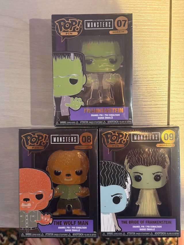 Funko Pop! Universal Monsters Enamel Pins