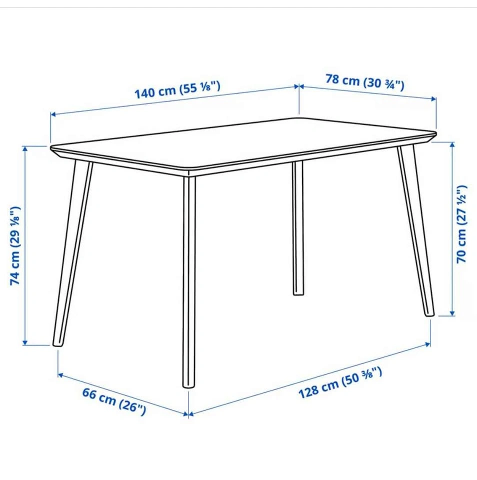 IKEA Lisabo Dining Table with 2 VOXLÖV Chairs - photo 4