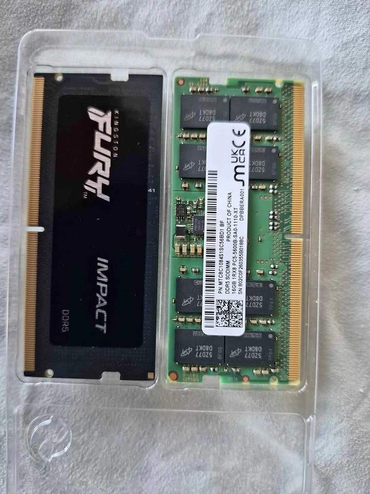 32GB DDR5-5600 Laptop RAM (2x16GB) – Kingston FURY & Micron