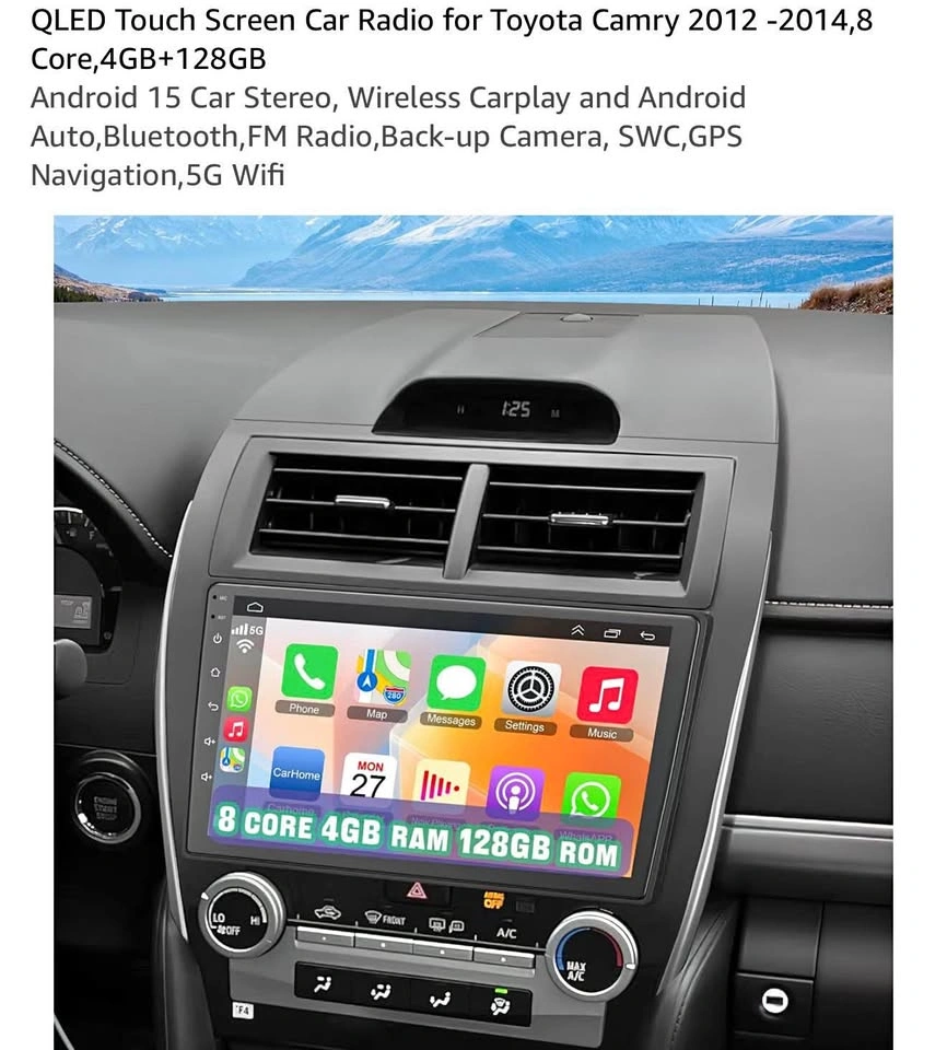 10.2” Car Radio Stereo CarPlay Screen for Toyota Camry 2012-14