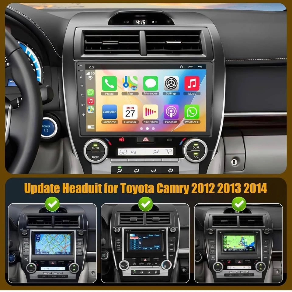 10.2” Car Radio Stereo CarPlay Screen for Toyota Camry 2012-14 - photo 2