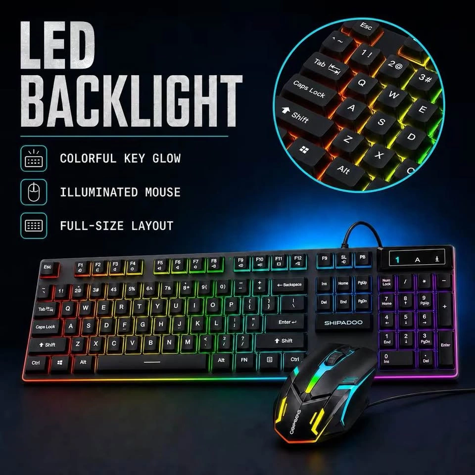 Mechanical RGB Gaming Keyboard with Mouse(Wired) - photo 2