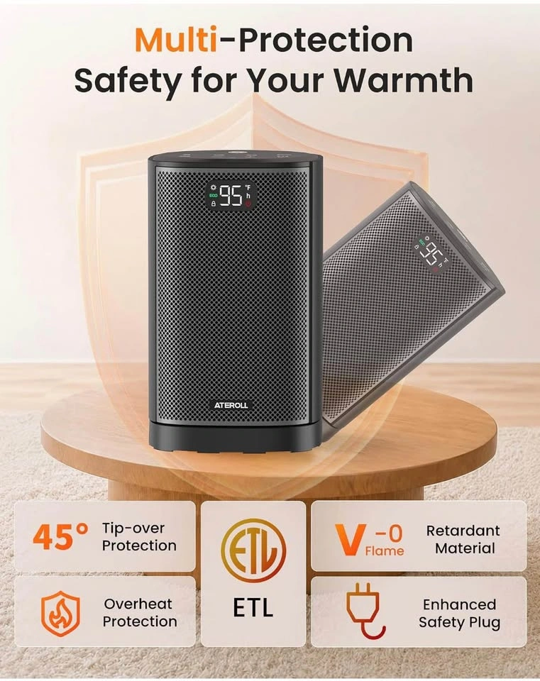 Space Heater for Indoor Use with 75° Oscillation and Remote - photo 4