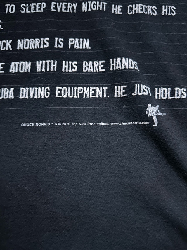 2010 Top Kick Chuck Norris Facts Graphic T-Shirt Size M - photo 3