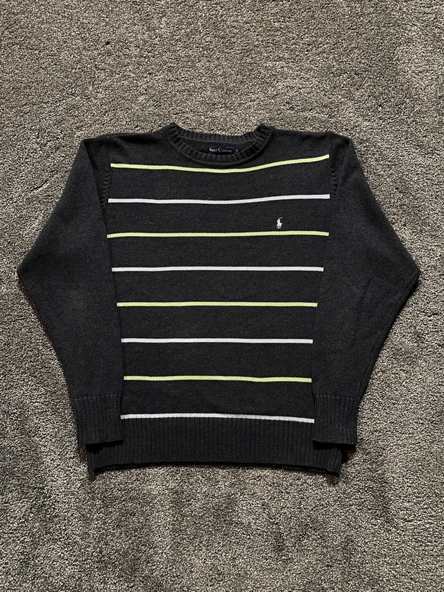 striped Ralph Lauren crewneck knit sweater size L